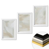 WANDBILDER 3er-Set - 20x30 cm Weißer Rahmen - Minimalismus der Farbstruktur - Weiß, Kunststoff (20/30cm) - ArtPrintCave