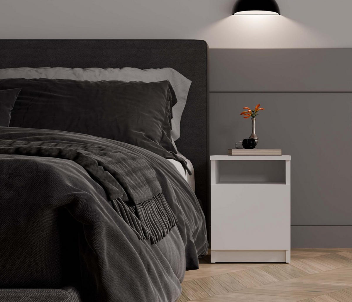 NACHTTISCH Weiß 30/40/30 - Weiß, Holzwerkstoff (30/40/30cm) - RAUMHIRSCH FURNITURE