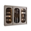SCHWEBETÜRENSCHRANK Bahrajn 250 mit Schubladen und LED - Kaschmir/Silberfarben, Holzwerkstoff/Kunststoff (250/200/62cm) - MIRJAN24