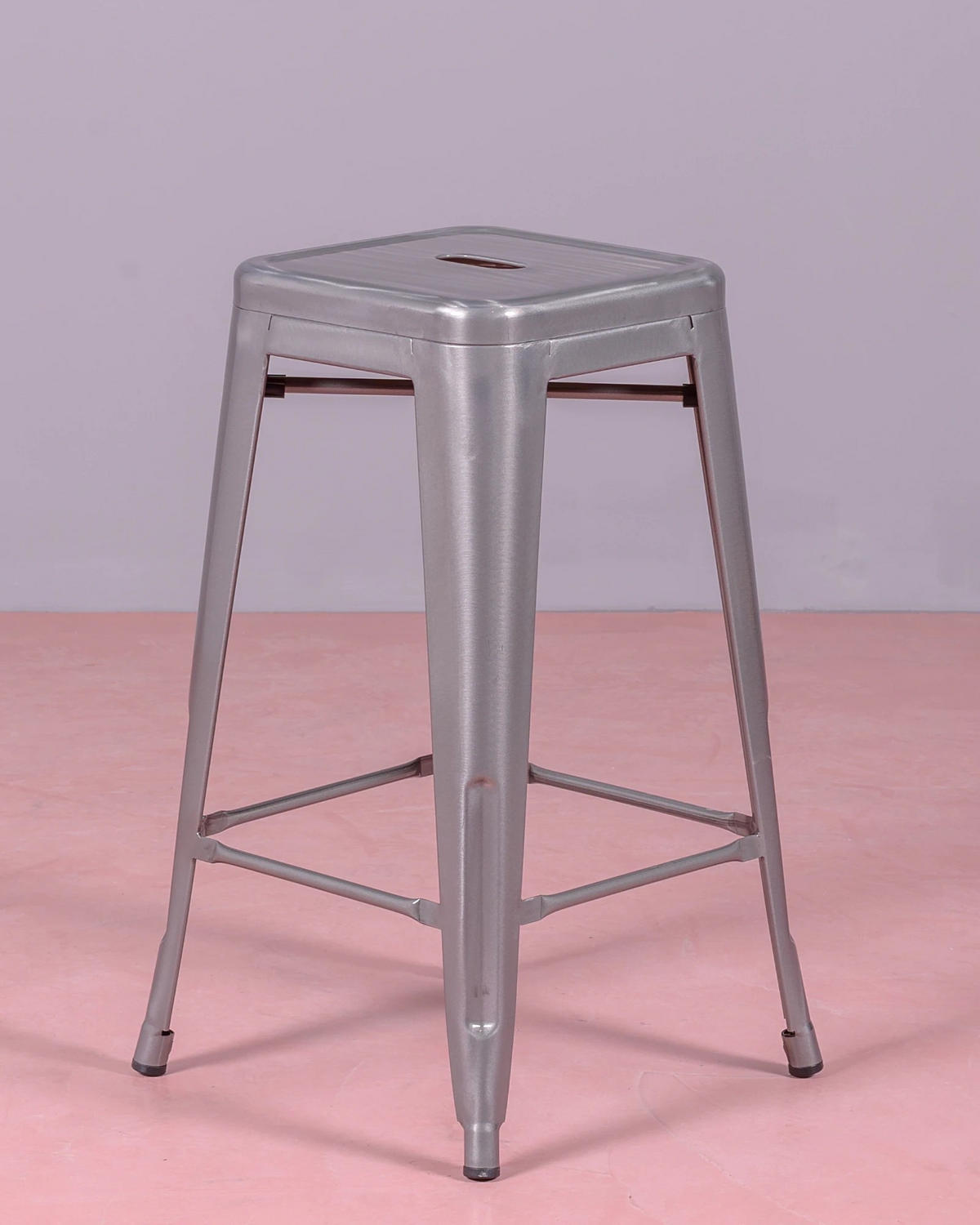 BARHOCKER-SET 4 Stück Metall Alufarben - Alufarben, Metall (41/68/41cm) - Nest Dream