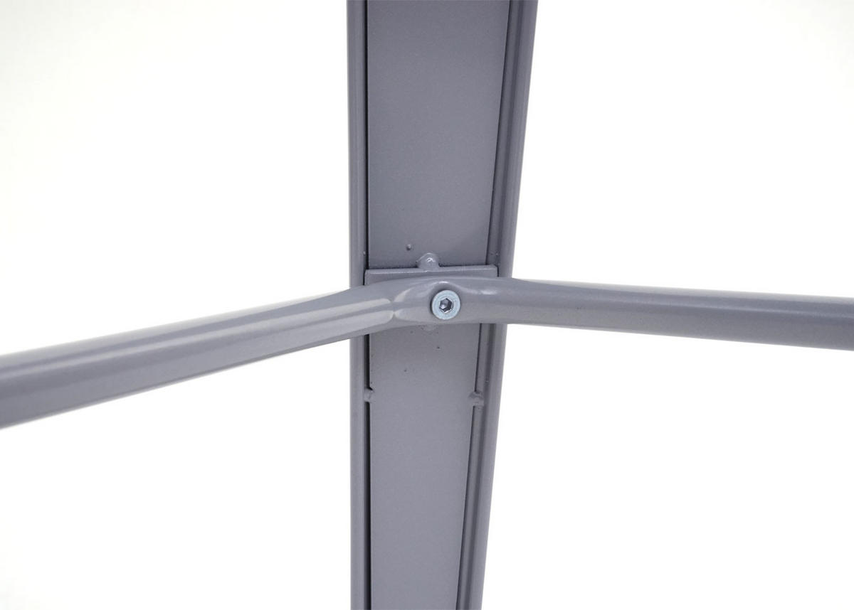 STEHTISCH inkl. Holz-Tischplatte 107x60x60cm Metall Industriedesign Grau - Grau, Metall (60/60/107cm) - CHEFGASTRO