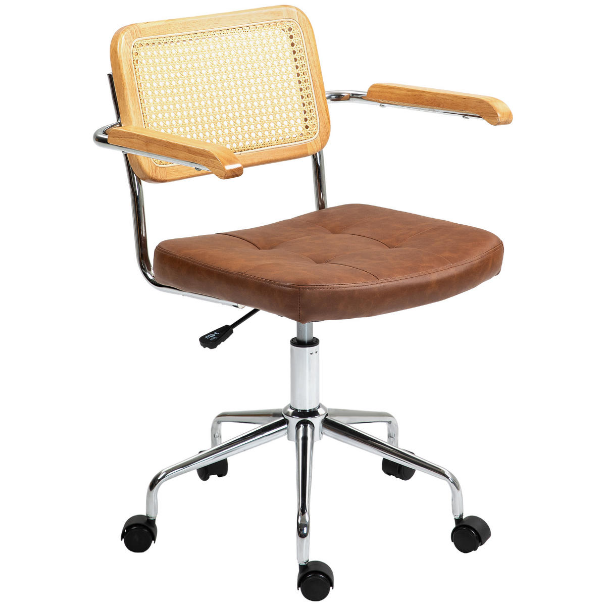 DREHSTUHL DE-11710 60/55,5/82-90 cm Braun - Braun, Metall (55.5/90/60cm) - ComfortXL