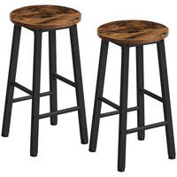 BARHOCKER 2er-Set Vintagebraun-Schwarz - Multicolor, Holzwerkstoff (32/63/32cm)