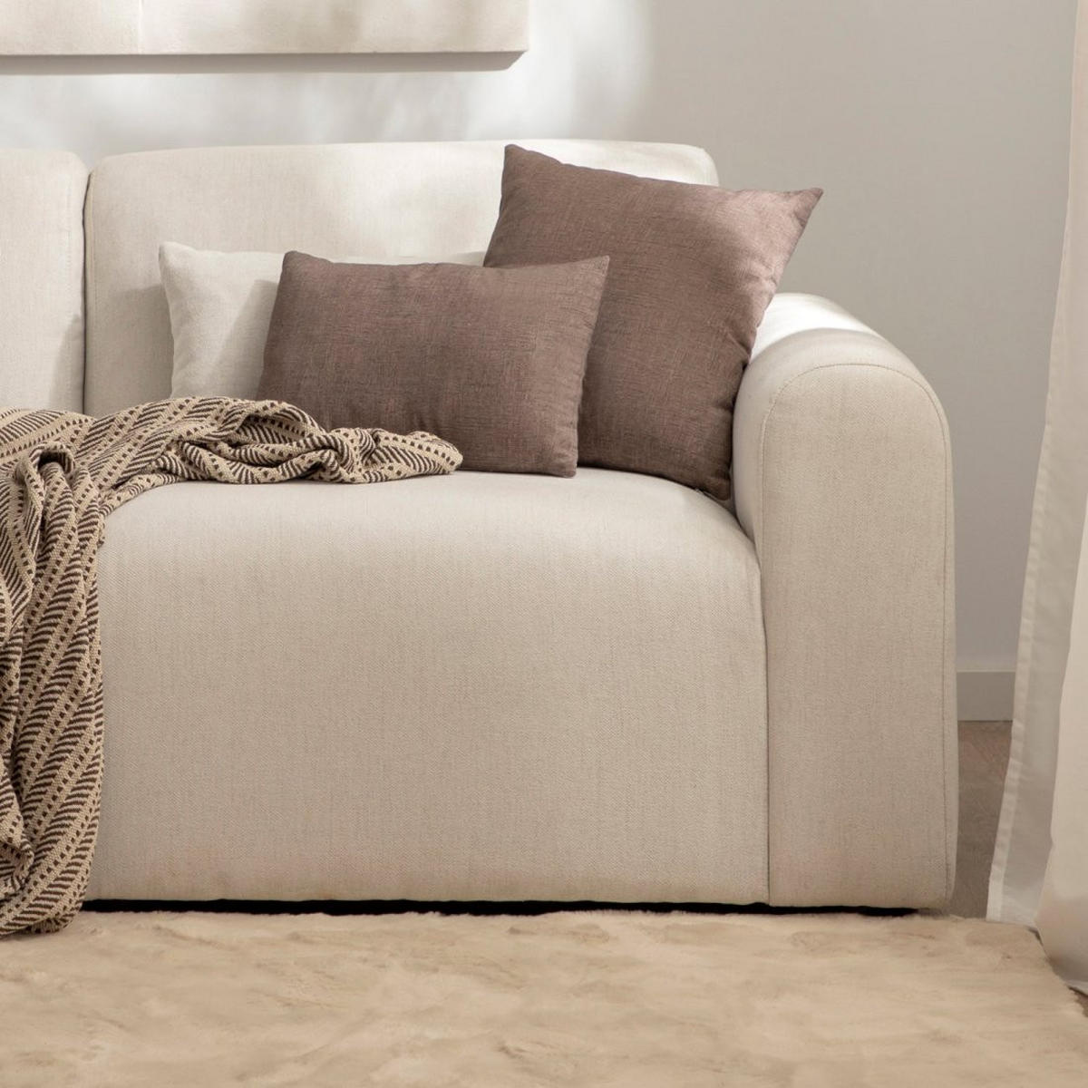 SOFA MODULARES Cillian Beige 100 cm x 87 cm - Beige, Textil (100/87/90cm) - Klast Home