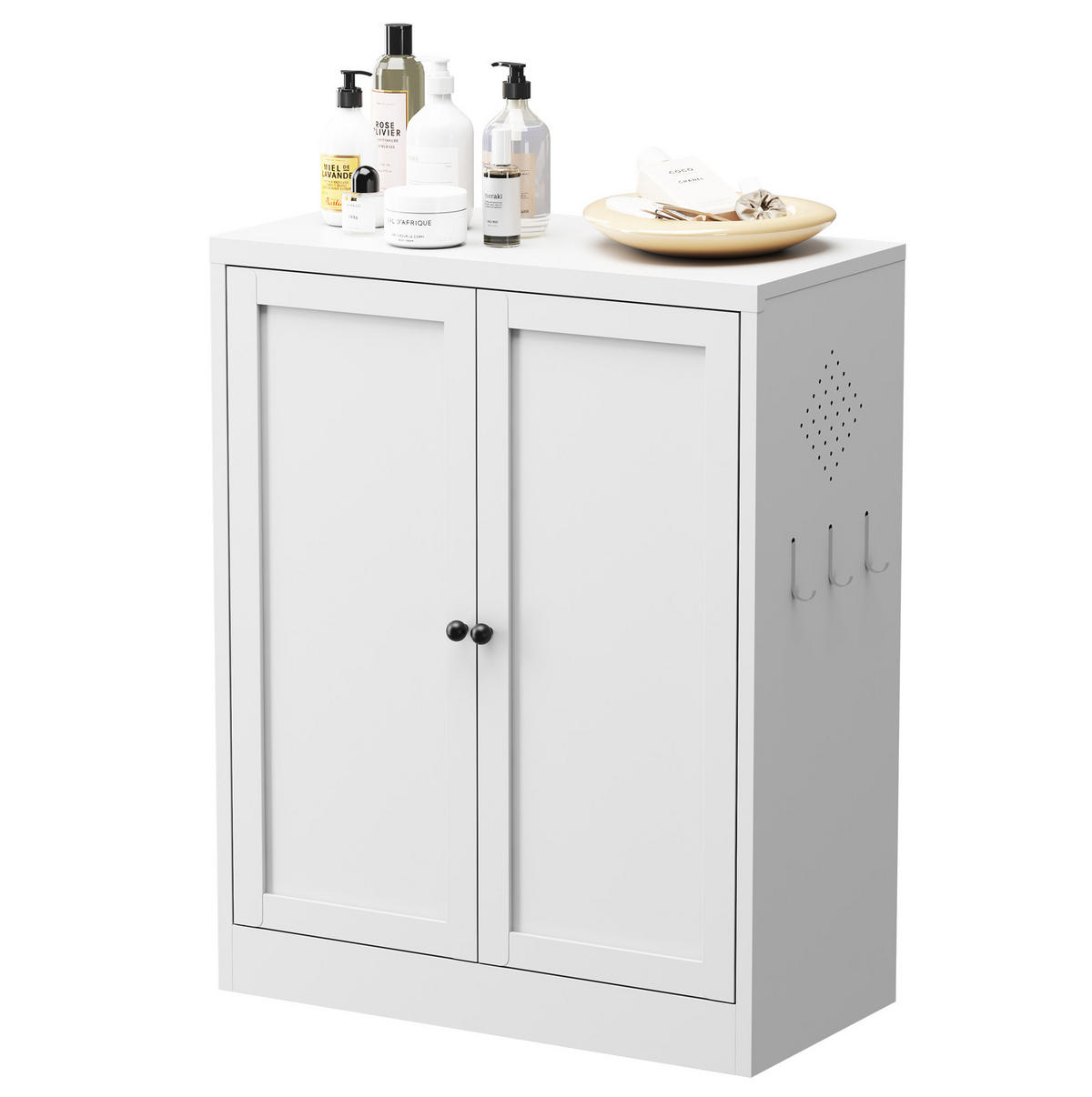 SIDEBOARD 70/35/88 cm aus Metall mit höhenverstellbaren Einlegeböden Weiß - Weiß, Metall (70/88/35cm) - Modenvie