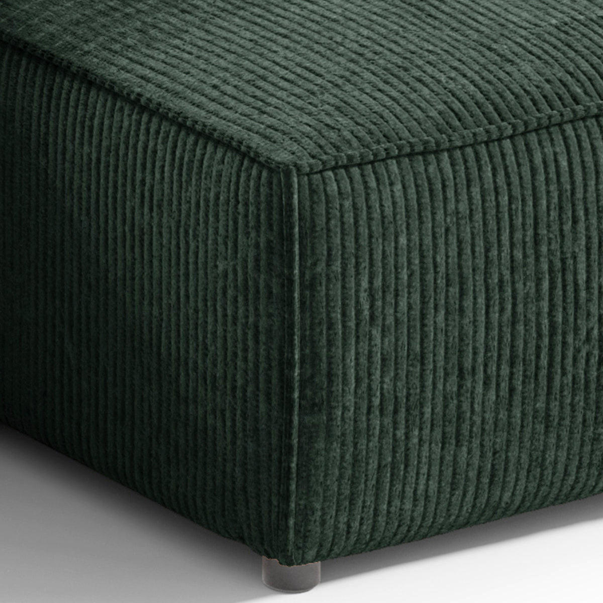 ECKSOFA Isaac 3 Sitzplätze Tannengrün - Grün, Holz (257/148cm) - Petits-meubles