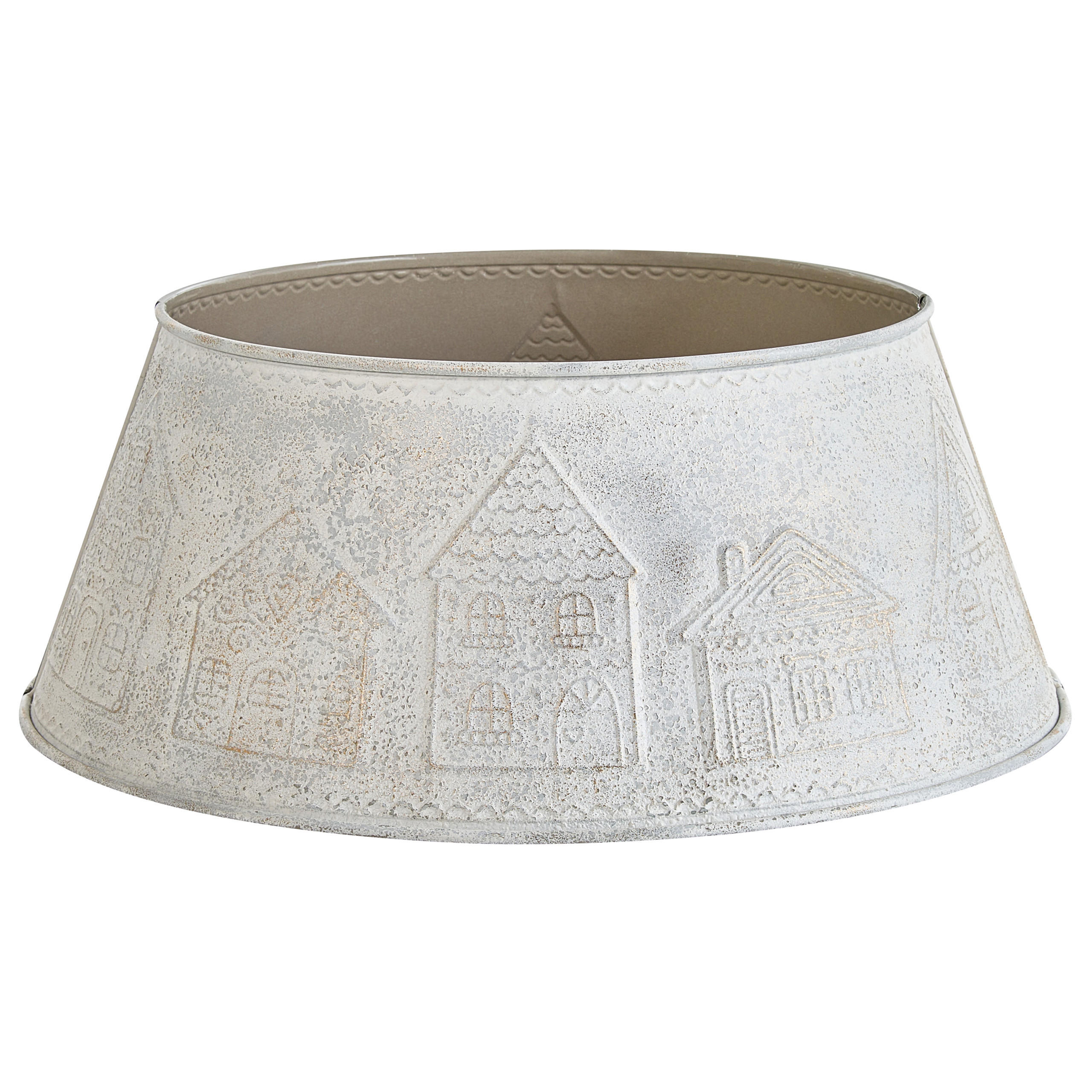 Beliani Weihnachtsbaumkragen Creme 30 cm