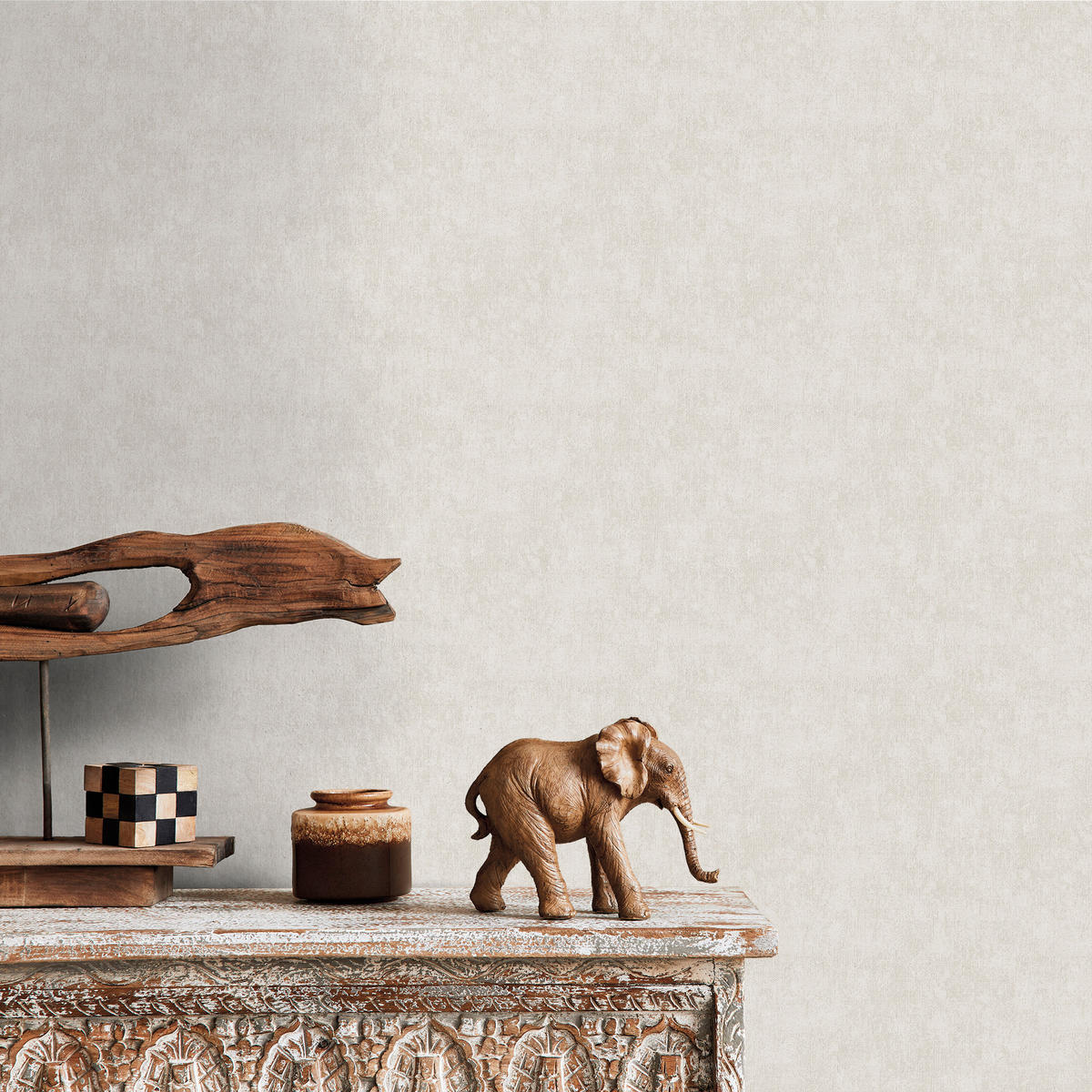 TAPETE Leinen-Optik 53 cm x 10 m - Beige, Papier (53/1000cm) - Sanders & Sanders