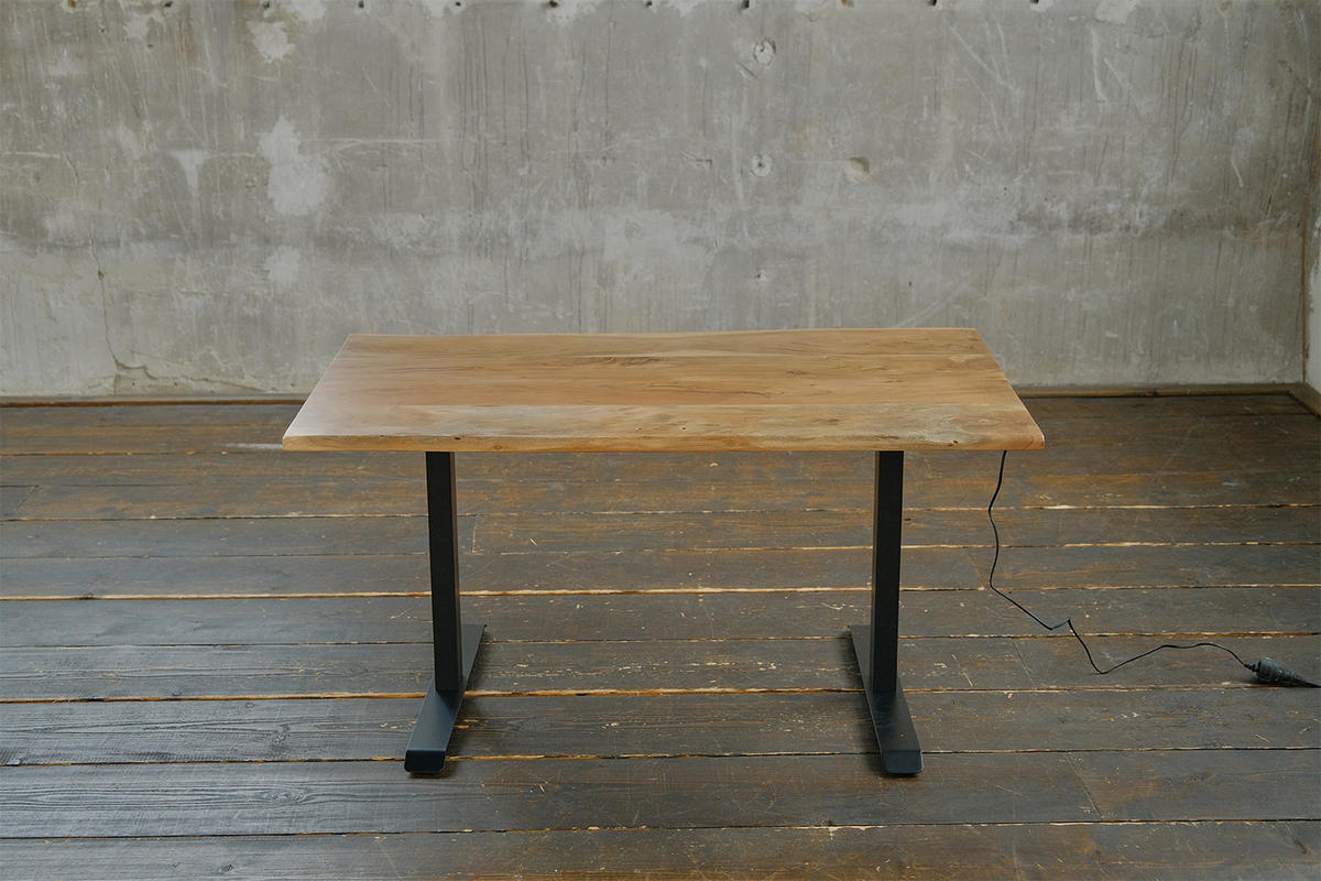 SCHREIBTISCH LORA elektrisch höhenverstellbar Holz Akazie - Schwarz/Naturfarben, Holz (180/90/72cm) - KAWOLA