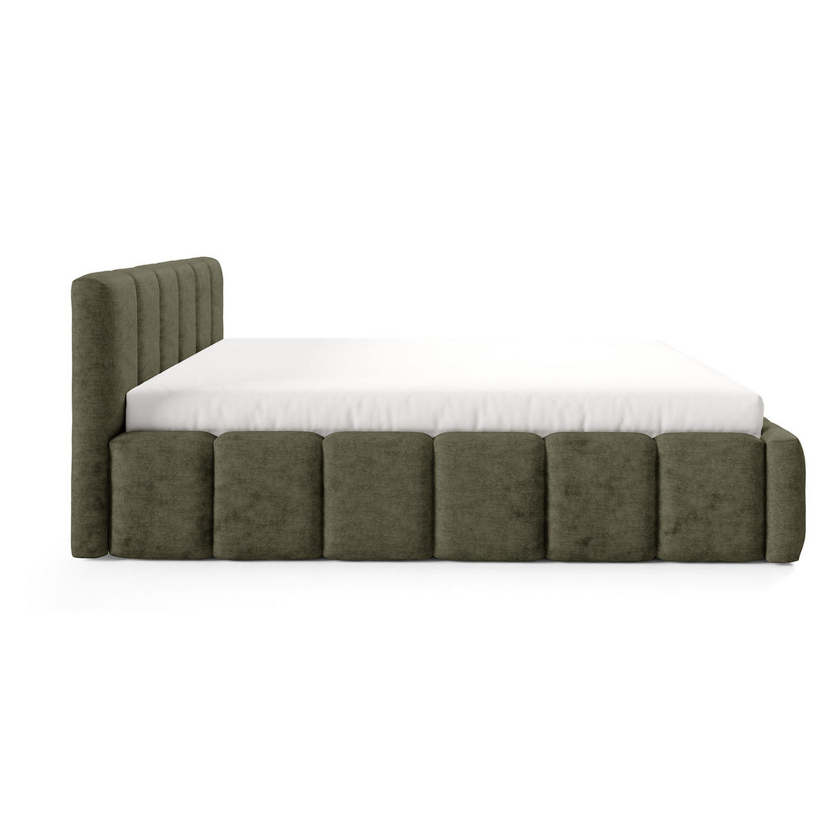 POLSTERBETT KALLA Medium 180x200 cm mit Bettkasten – PERFECT HARMONY 39 - Grün, Holz (180/200cm) - Dekori_Interiors