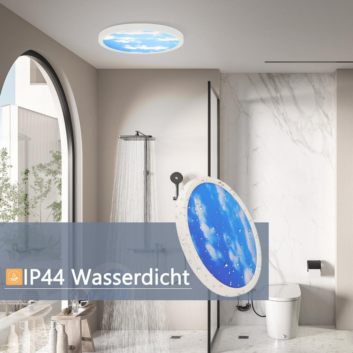 LED-DECKENLEUCHTE Wolkenzauber 23 cm - Weiß, Kunststoff (23/23/2cm) - Nettlife