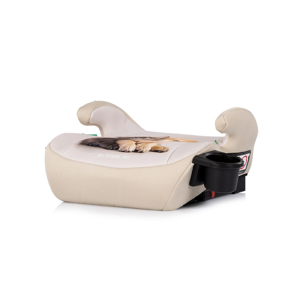 KINDERSITZERHÖHUNG Go Boost beige i-Size Isofix (125-150cm) Getränkehalter - Beige, Kunststoff (42/22/38cm) - Chipolino