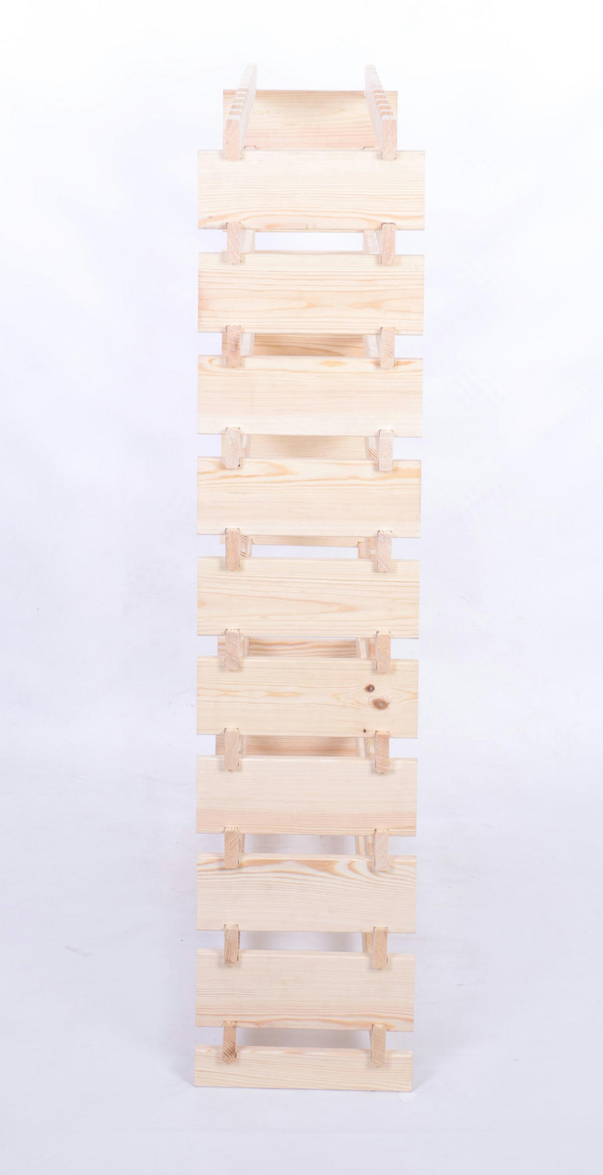 WEINREGAL VINOTECA FLEX PRO HxBxT 135x103x28cm 100 Flaschen auf 10 Ebenen Natur unbehandelt - Naturfarben, Holz (103/135/28cm) - PROREGAL