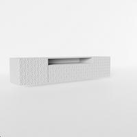 LOWBOARD ROVA 200/41/40 cm, Hängender TV-Schrank Weiß - Weiß, Holzwerkstoff (200/41/40cm) - MASSENO
