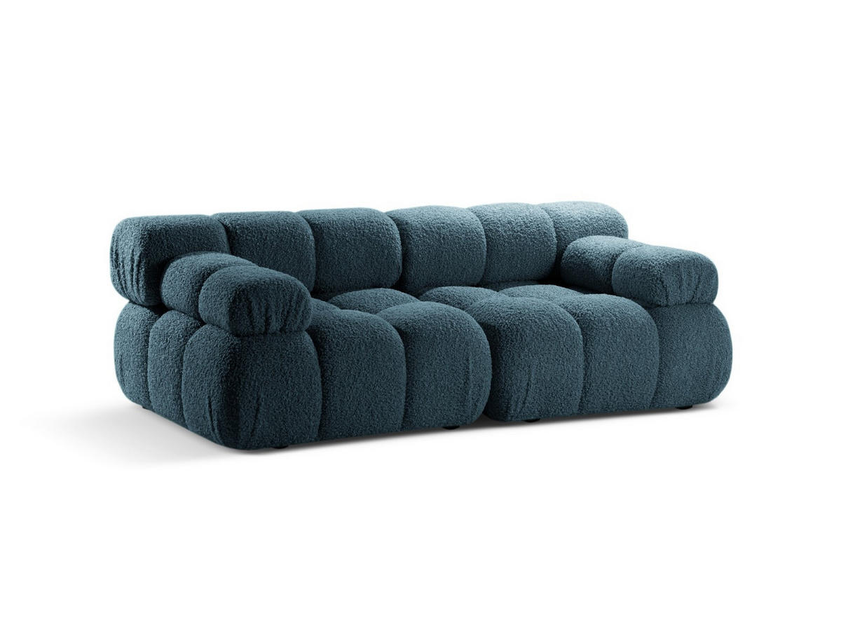 SOFA modular Bellis aus Boucle petrol 2 Sitzplätze - Petrol, Textil (94/70/188cm) - Micadoni