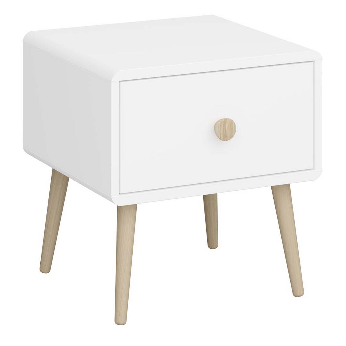 NACHTTISCH 2er-Set Gaia Weiß lackiert 42/40/44 cm - Weiß, Holzwerkstoff (42/44/40cm) - ebuy24