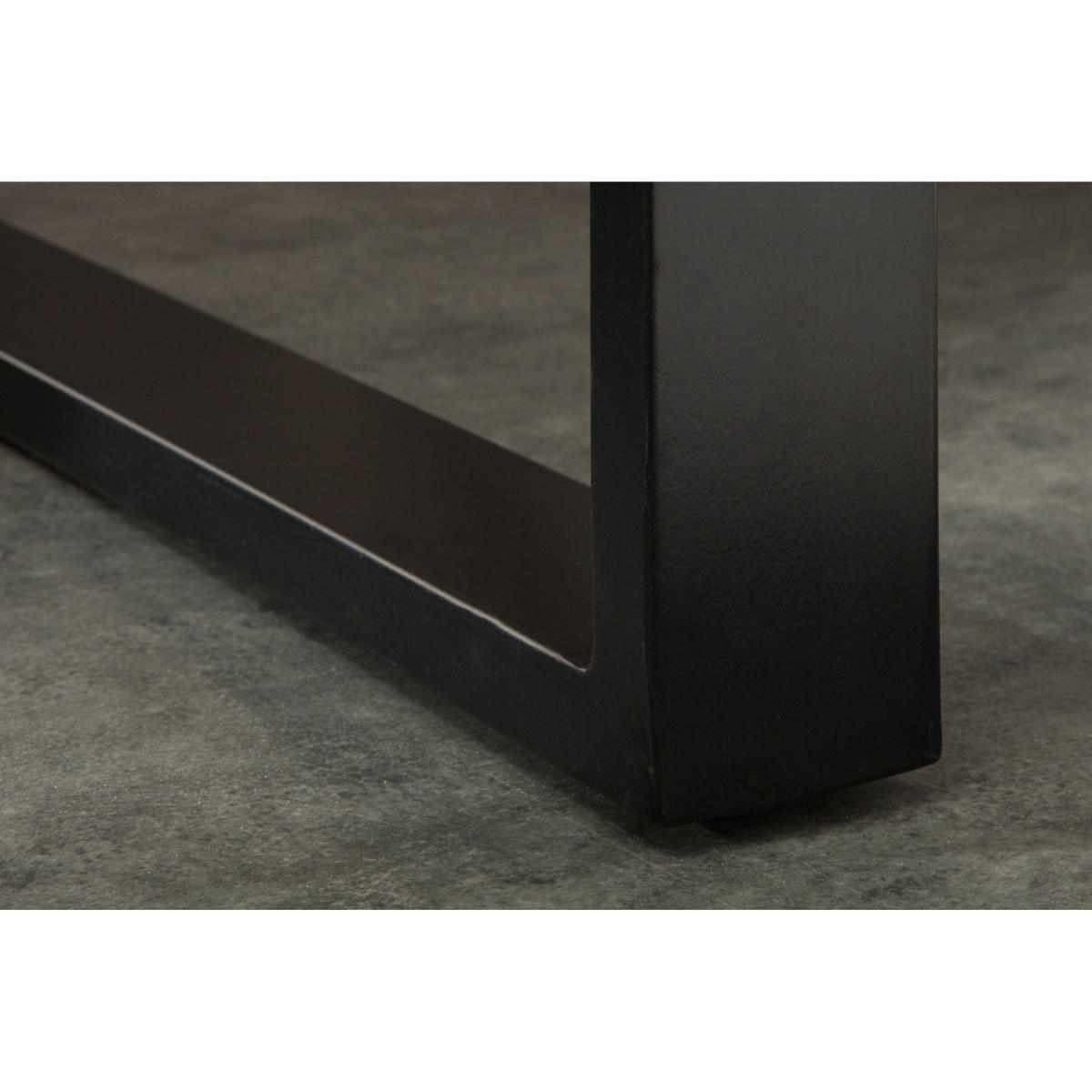 BARTISCH IRON CRAFT Mangoholz Natur 120cm - Schwarz/Braun, Holz/Metall (120/105/80cm) - riess-ambiente