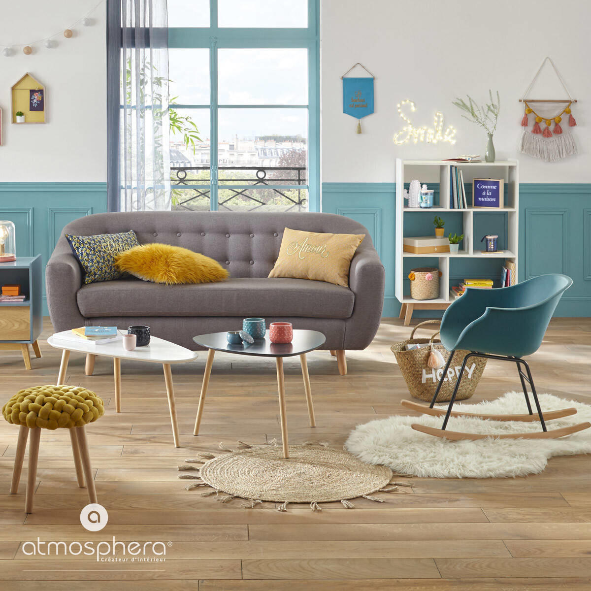 JUTETEPPICH Ø 80 cm - Braun, Naturmaterialen (80/80cm) - Atmosphera Createur d´interieur