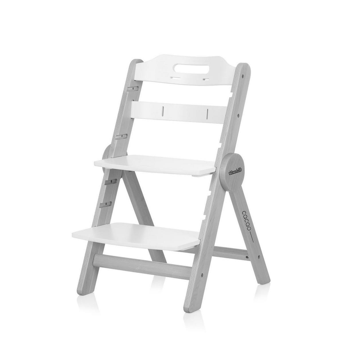 HOCHSTUHL Cacao Holz grau Treppenstuhl, Beinstütze, klappbar, Gurt - Grau, Holz (46/80/57cm) - Chipolino