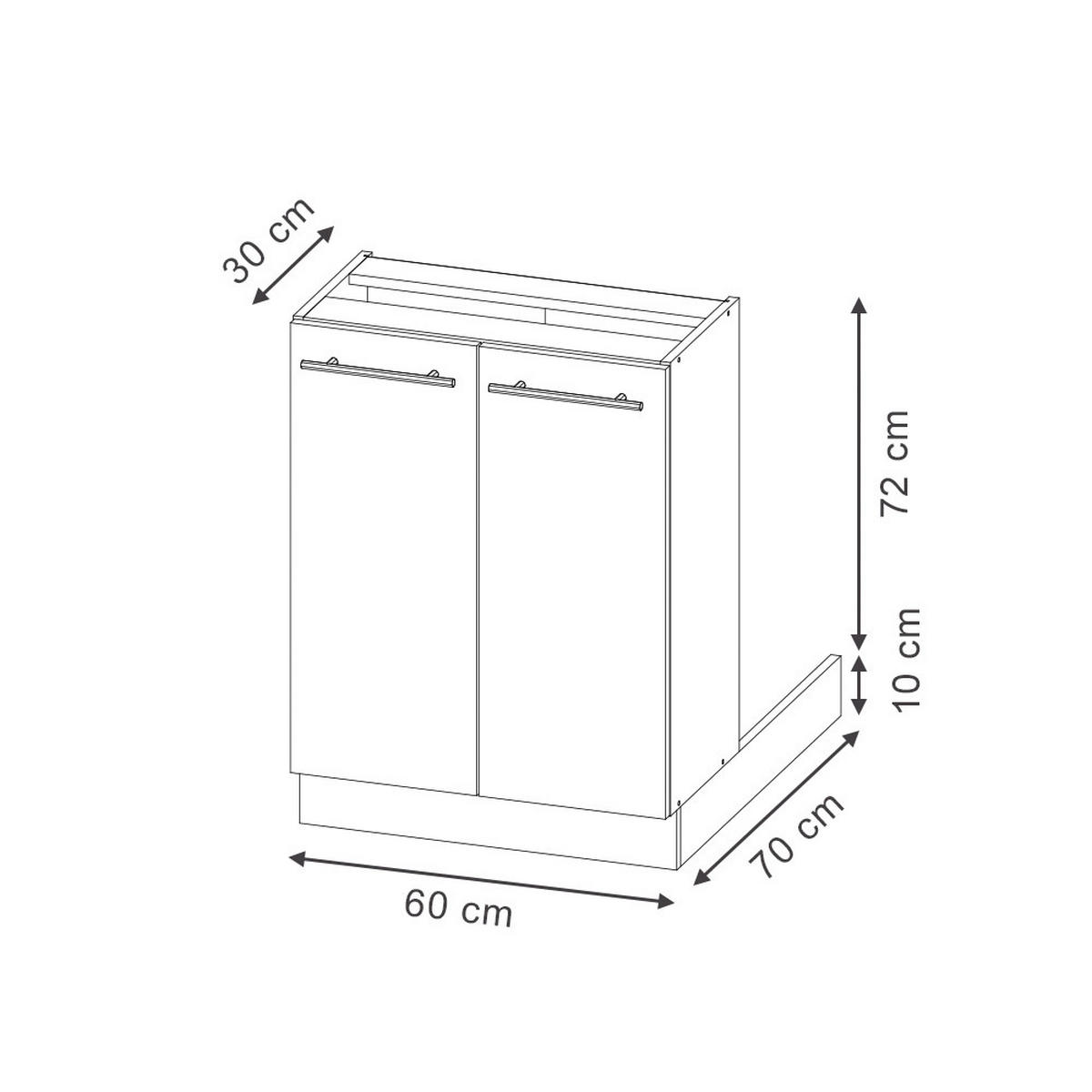 KUCHYŇSKÝ OSTROV Fame-Line Anthrazit-Gold Landhaus - antracitová, kompozitní dřevo (60/82/70cm) - Vicco