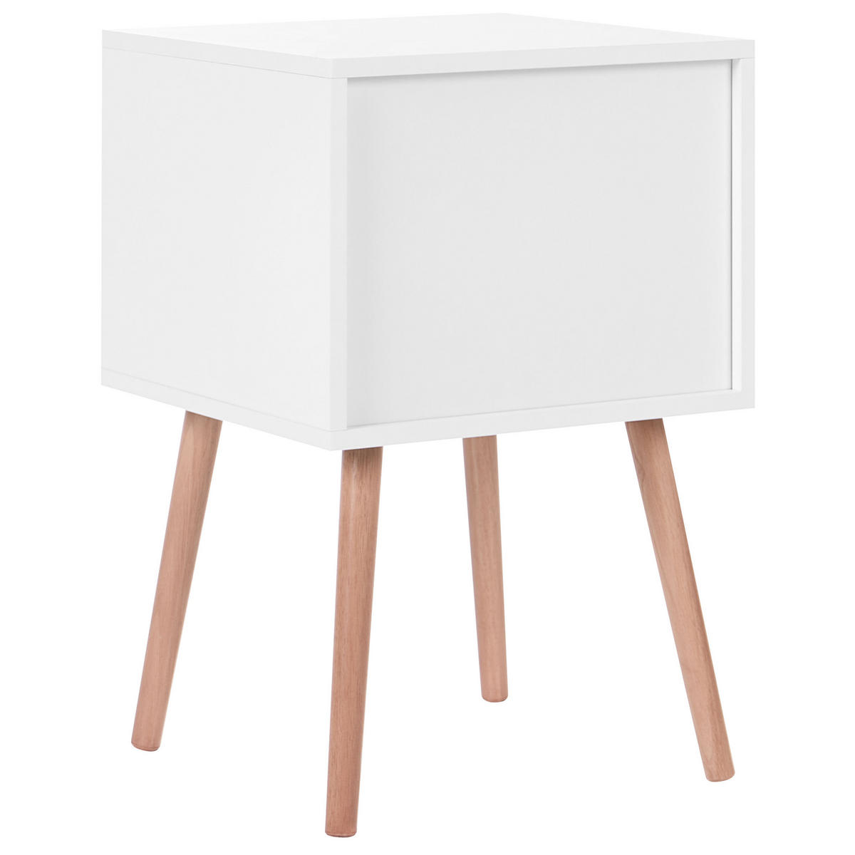 NOČNÍ STOLEK sada 2 ks Bílý - bílá, kompozitní dřevo (40/40/62cm) - Beliani