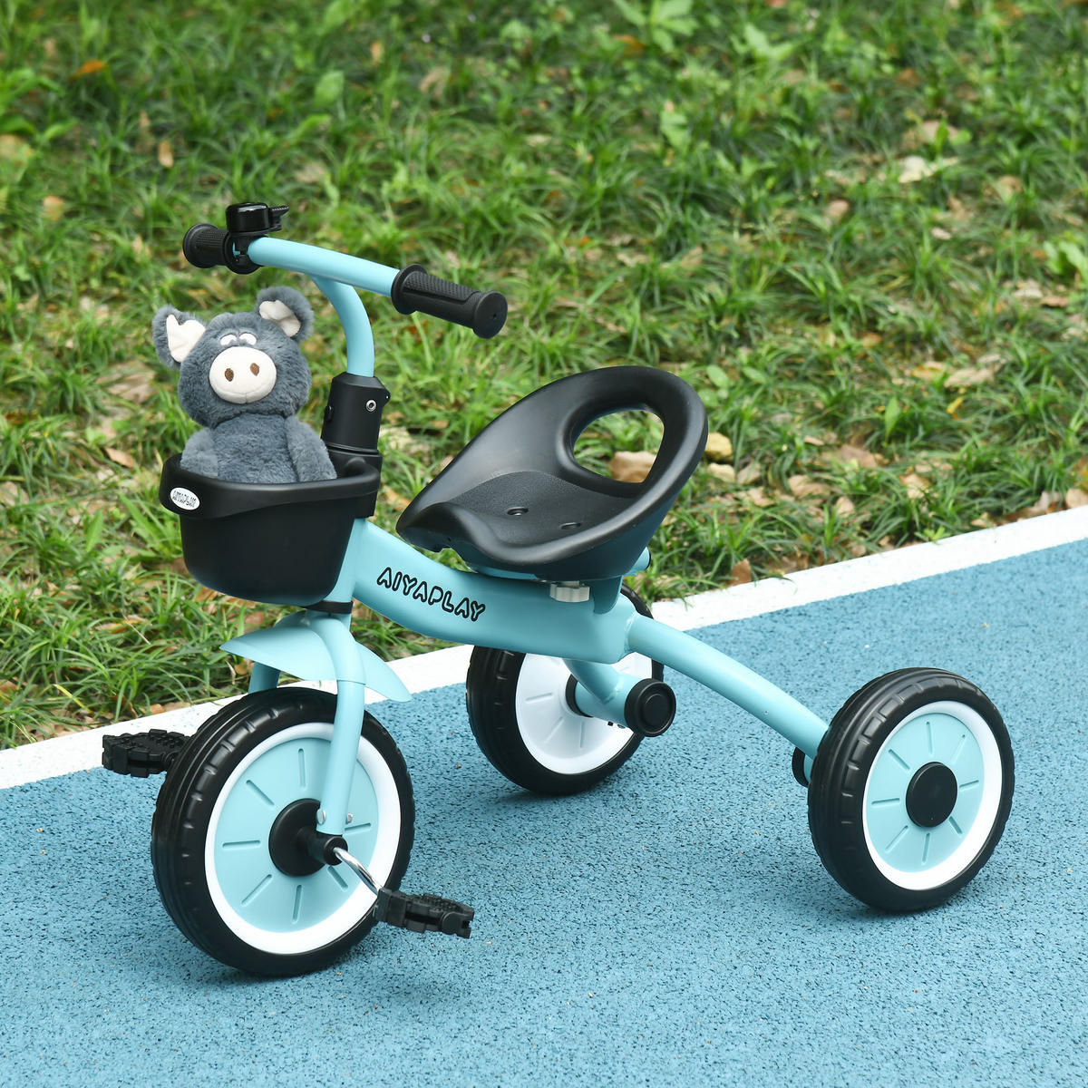 DREIRAD, Kinderfahrrad mit verstellbarer Sitz, Kinderrad für Kinder 2-5 Jahre - Blau, Metall (70.5/53/58cm) - AIYAPLAY