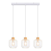 PENDELLEUCHTE Uxvin 62/18/145 cm - Weiß, Holz/Metall (62/18/145cm) - ZMH