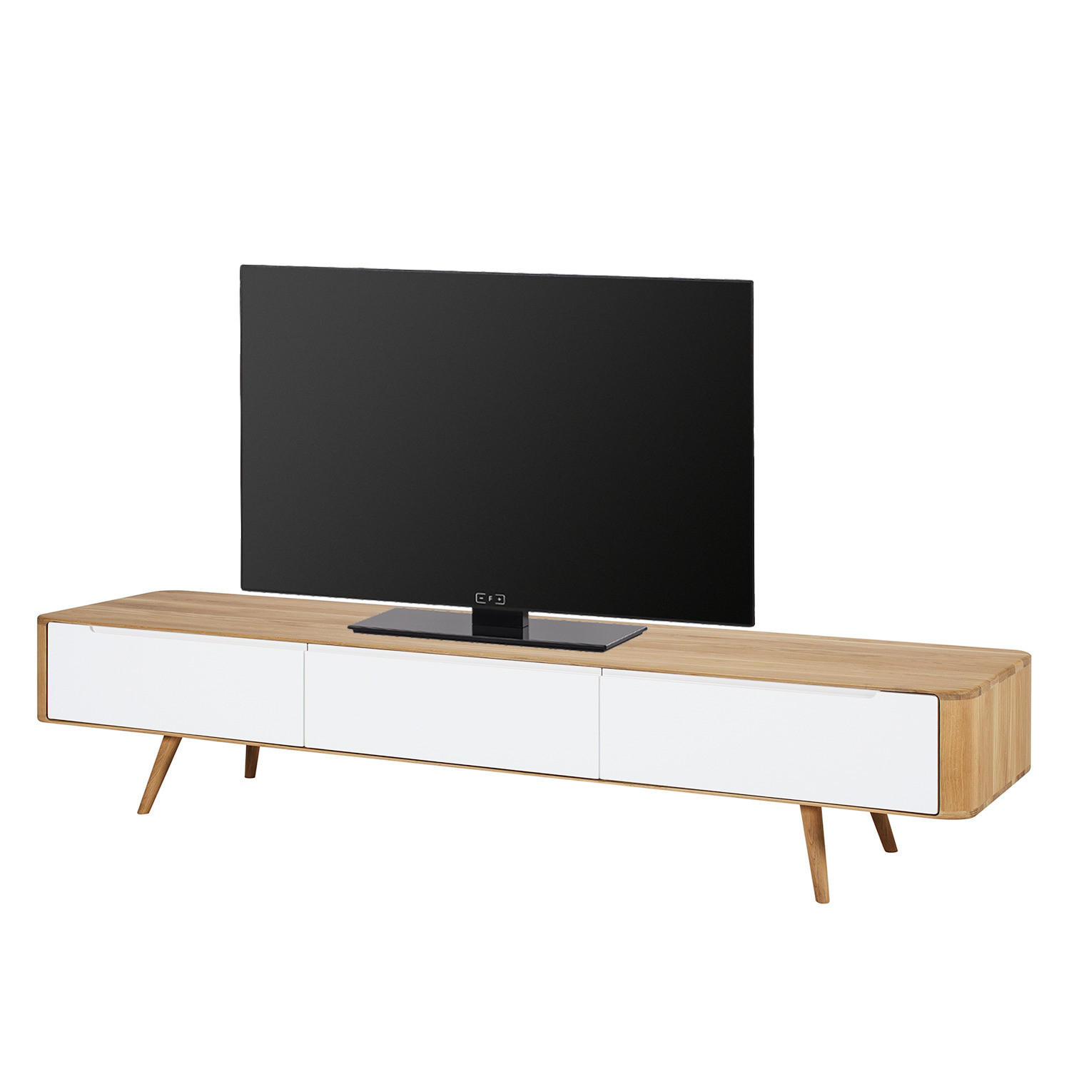 TV-LOWBOARD - Wildeiche teilmassiv - Wildeiche, Holzwerkstoff (225/45/42cm) - home24