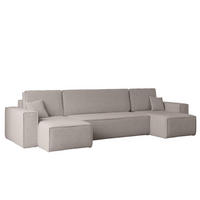 ECKSOFA Mit Schlaffunktion Und Bettkasten U-form BEST stoff Abriamo Dunkelbeige - Cappuccino, Holz (98/312cm) - Kaiser Möbel