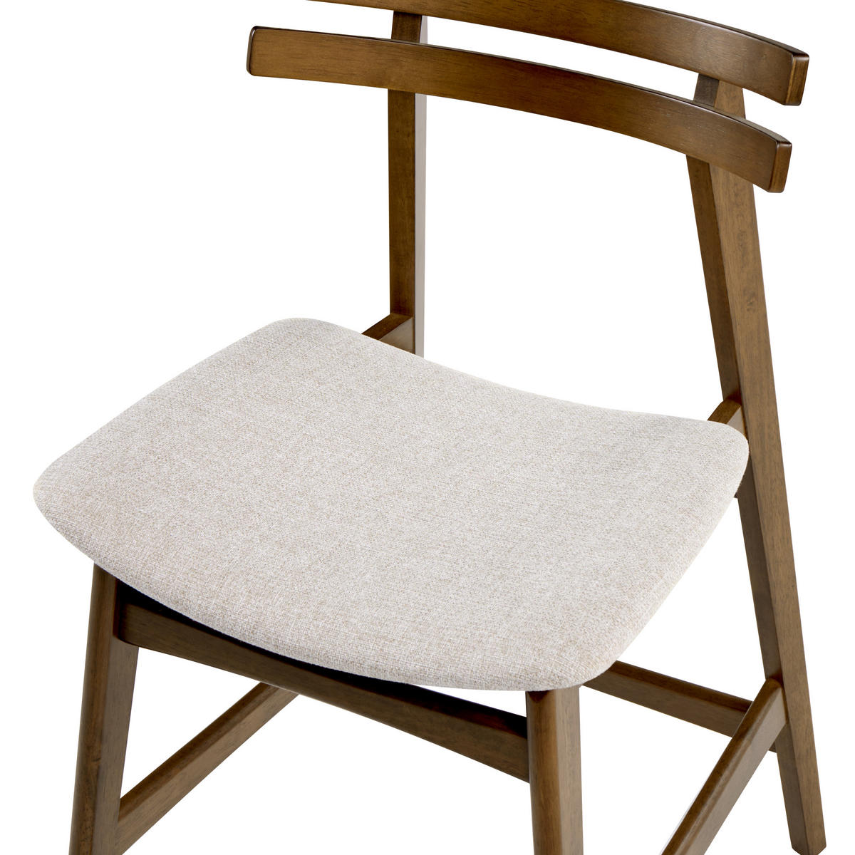 BARSTUHL 2er-Set Holz Braun/Hellbeige Cynthiana - Beige, Holz (52/91/63cm) - Beliani