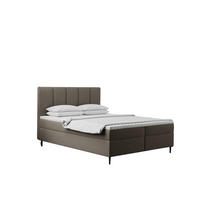 BOXBETT Mit Bettkasten Und Matratze POEL Hellgrau 180x200 cm H3-Bonell - Mooreichefarben/Hellgrau, Holz/Holzwerkstoff (180/200cm) - Kaiser Möbel