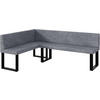 ECKBANK PETER_U - Grau, Textil (142/196cm) - Meblini