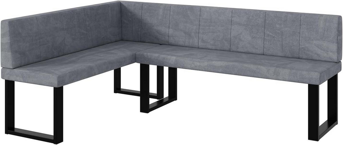 ECKBANK PETER_U - Grau, Textil (142/196cm) - Meblini