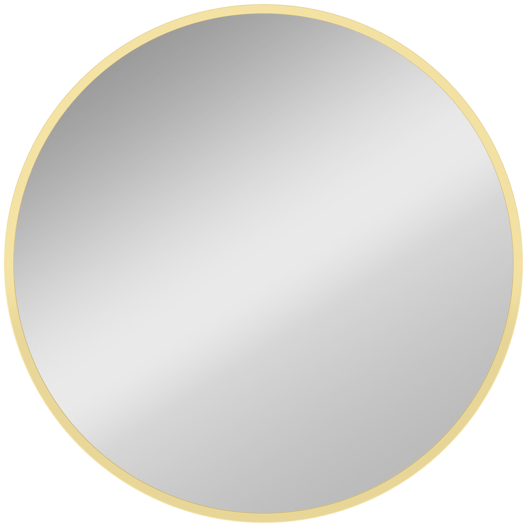 WANDSPIEGEL Aluminiumlegierung Glas Gold - Goldfarben, Metall (1/61/61cm) - HOMCOM