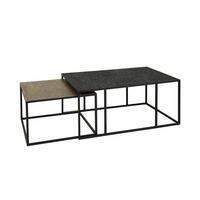 COUCHTISCH-SET ABUNA Multicolor Metall - Multicolor/Schwarz, Metall (90/60/40cm) - KAWOLA