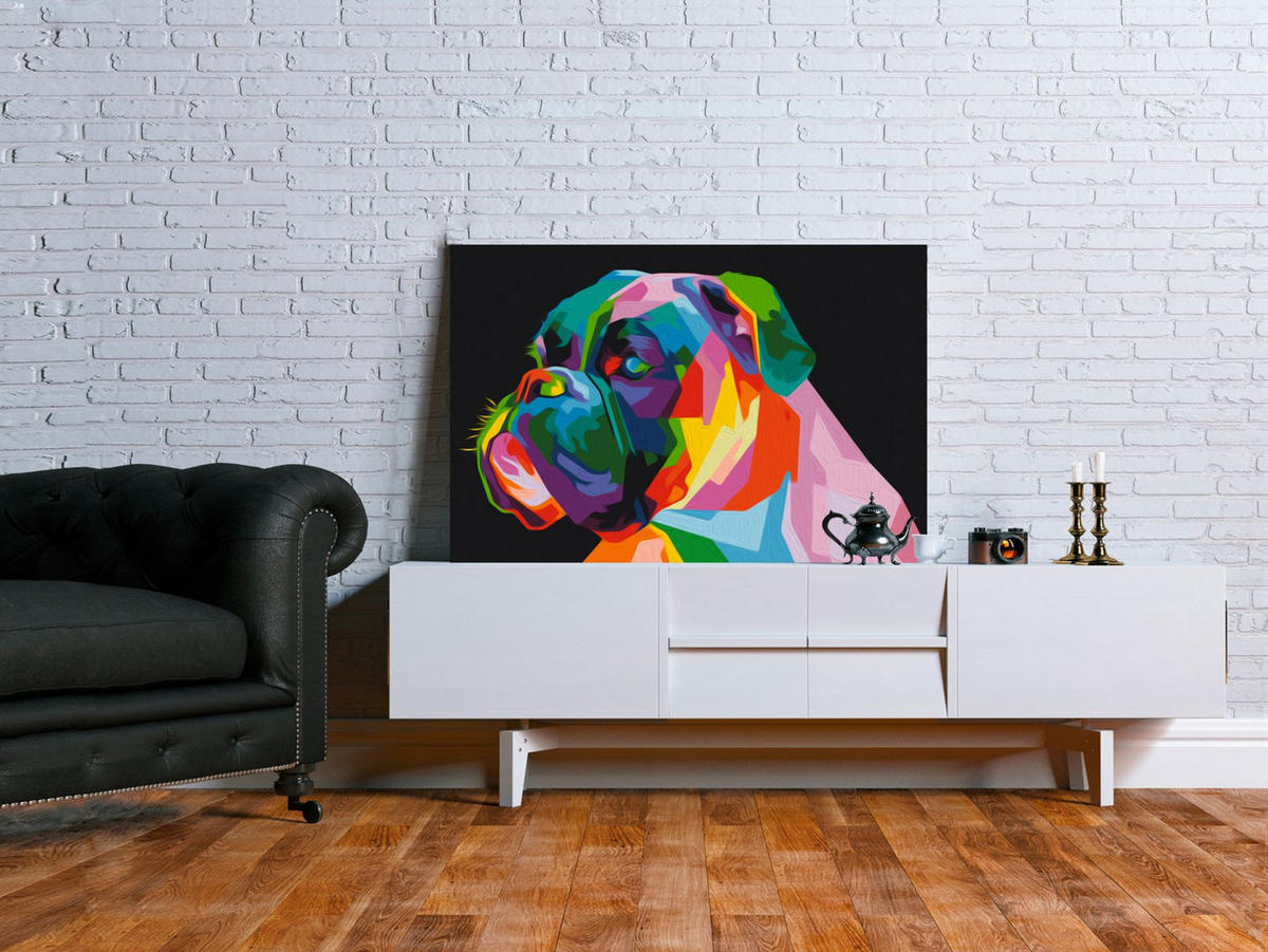 MALEN NACH ZAHLEN 50/40 cm - Multicolor, Textil (1.4/40cm) - KUNSTLOFT