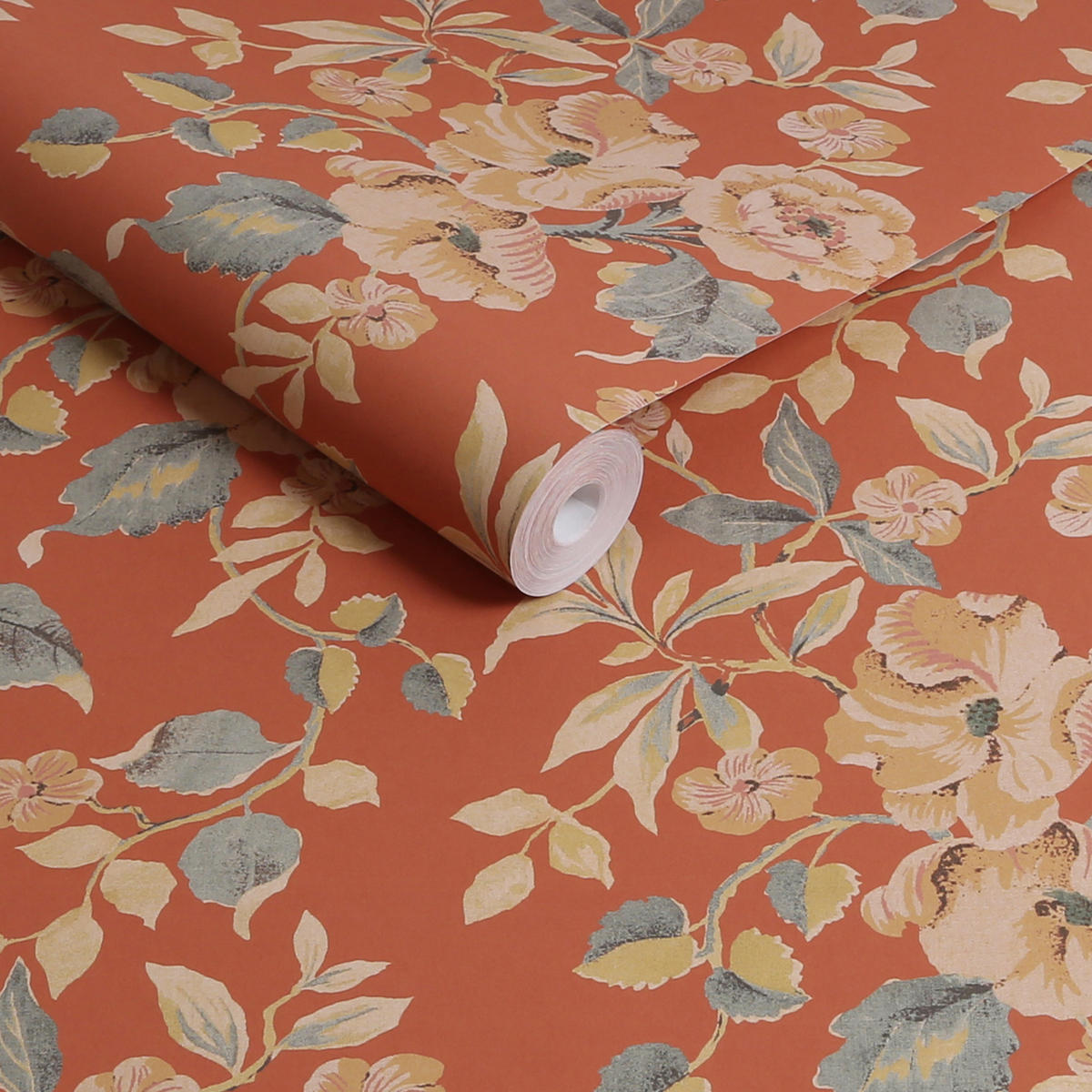 VLIESTAPETE Alyworth Trail Braun - Rot/Braun, Papier/Kunststoff (52/1000cm) - Graham & Brown