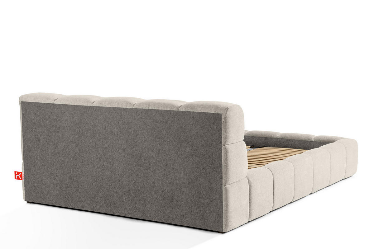 POLSTERBETT AERI 140/160/180/200 mit Rahmen und Bettkasten, ecru - Ecru, Holz/Holzwerkstoff (160/200cm) - KONSIMO®