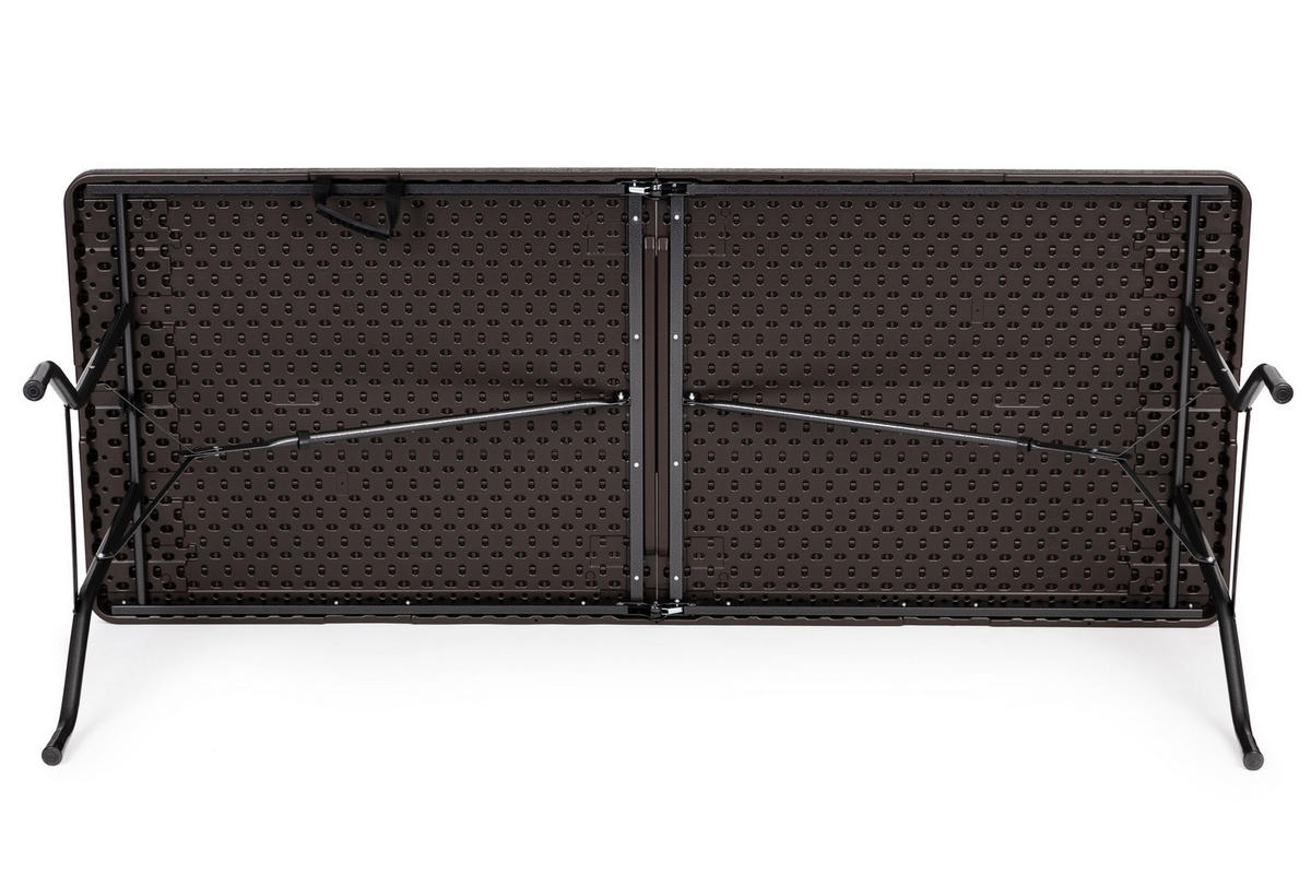 GARTENTISCH klappbar 180 x 75 cm - Braun, Kunststoff (180/75/74cm) - Mat-Haus