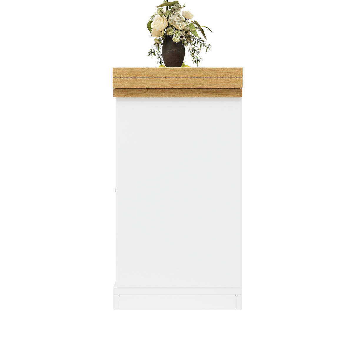 ESSTISCH Ausziehbar 120–197cm 360° LED Stauraum Weinregal - Weiß, Holzwerkstoff (40/120/72cm) - FLIEKS
