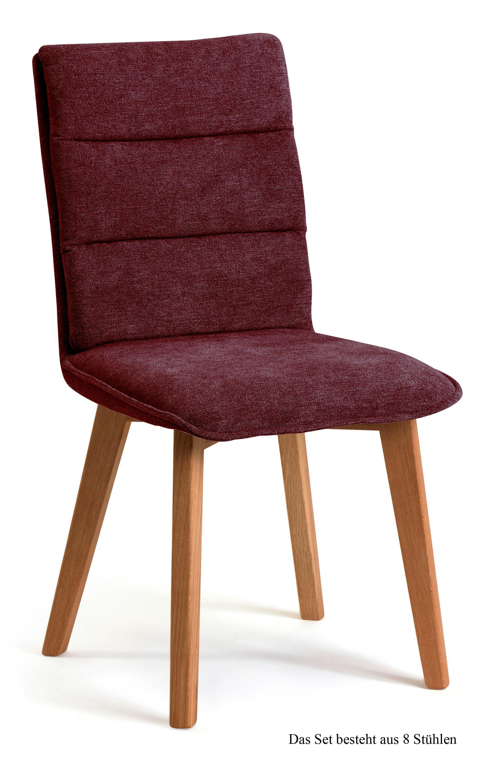 ESSZIMMERSTUHL (8er-Set) Darija 47x92x60 Eiche geölt/Marsala - Eichefarben/Brombeere, Kunststoff (60/92/47cm) - 58aufmkessel