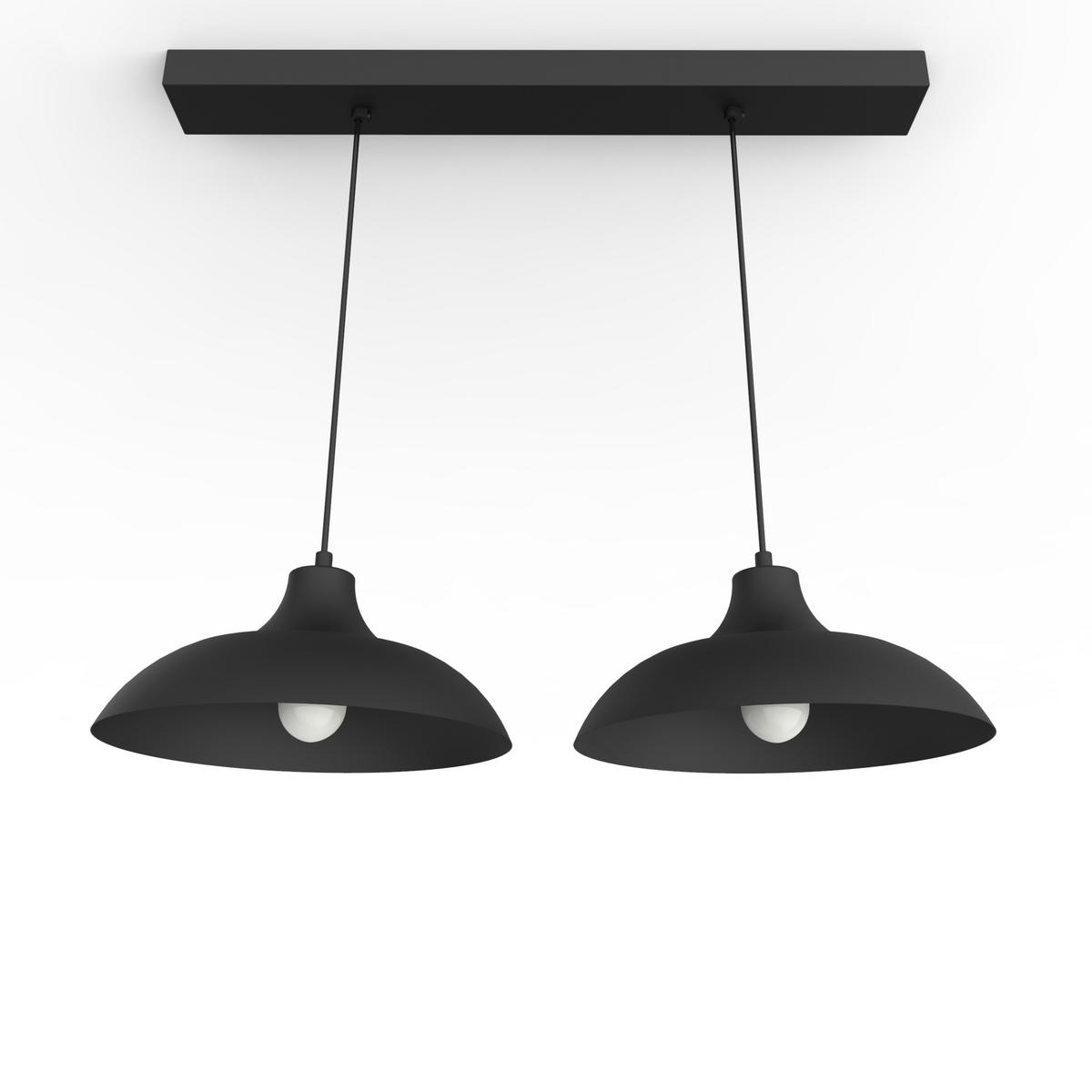 HÄNGELEUCHTE - Schwarz, Metall (30/30/15cm) - Lumicom