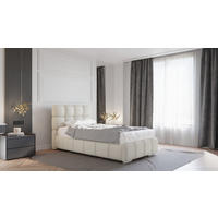 POLSTERBETT Bliss 100 x 200 cm mit Bettkasten und Lattenrost, Taschenfederkernmatratze 19cm - beige - Beige, Holz (100/200cm) - Homesy