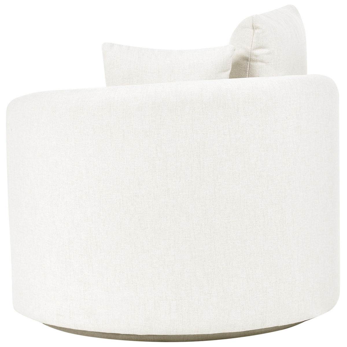 DREHSESSEL Stoff Cremeweiß Ennora - Weiß, Textil (88/67/82cm) - Beliani