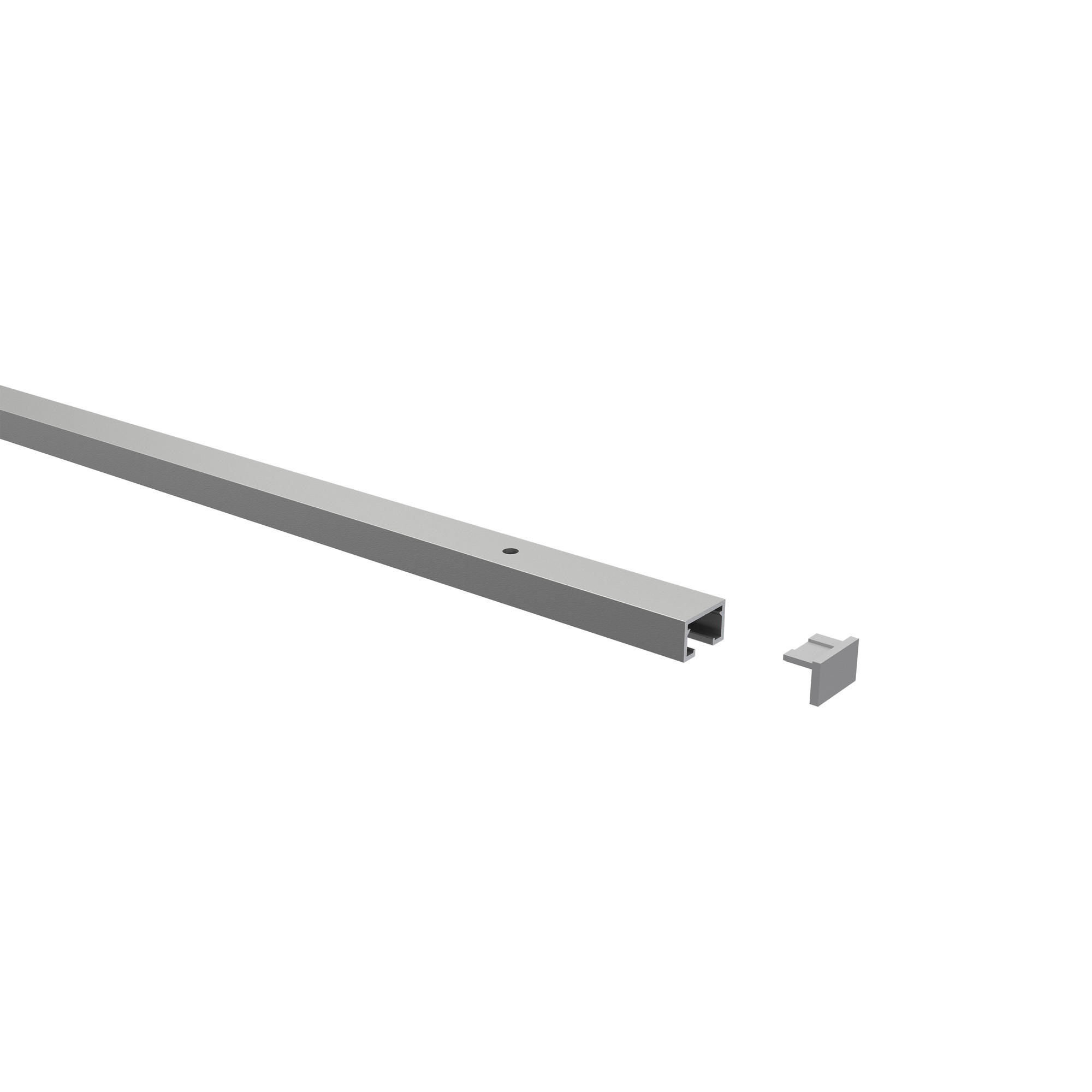 GARDINENSCHIENE / OBJEKTSCHIENE Primax 100 cm, 1-läufig Silbergrau - Silberfarben/Alufarben, Metall (1.4/0.9/100cm) - INTERDECO