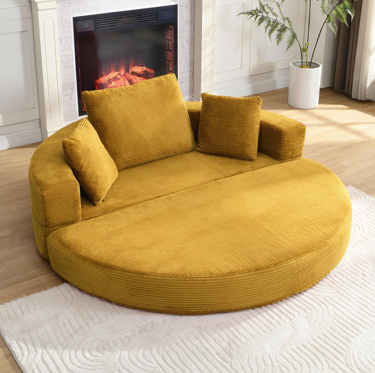 SCHLAFSOFA 173/176/40 cm aus Schaumstoff mit 2-in-1-Funktion Gelb - Gelb, Kunststoff (176/40/173cm) - Modenvie