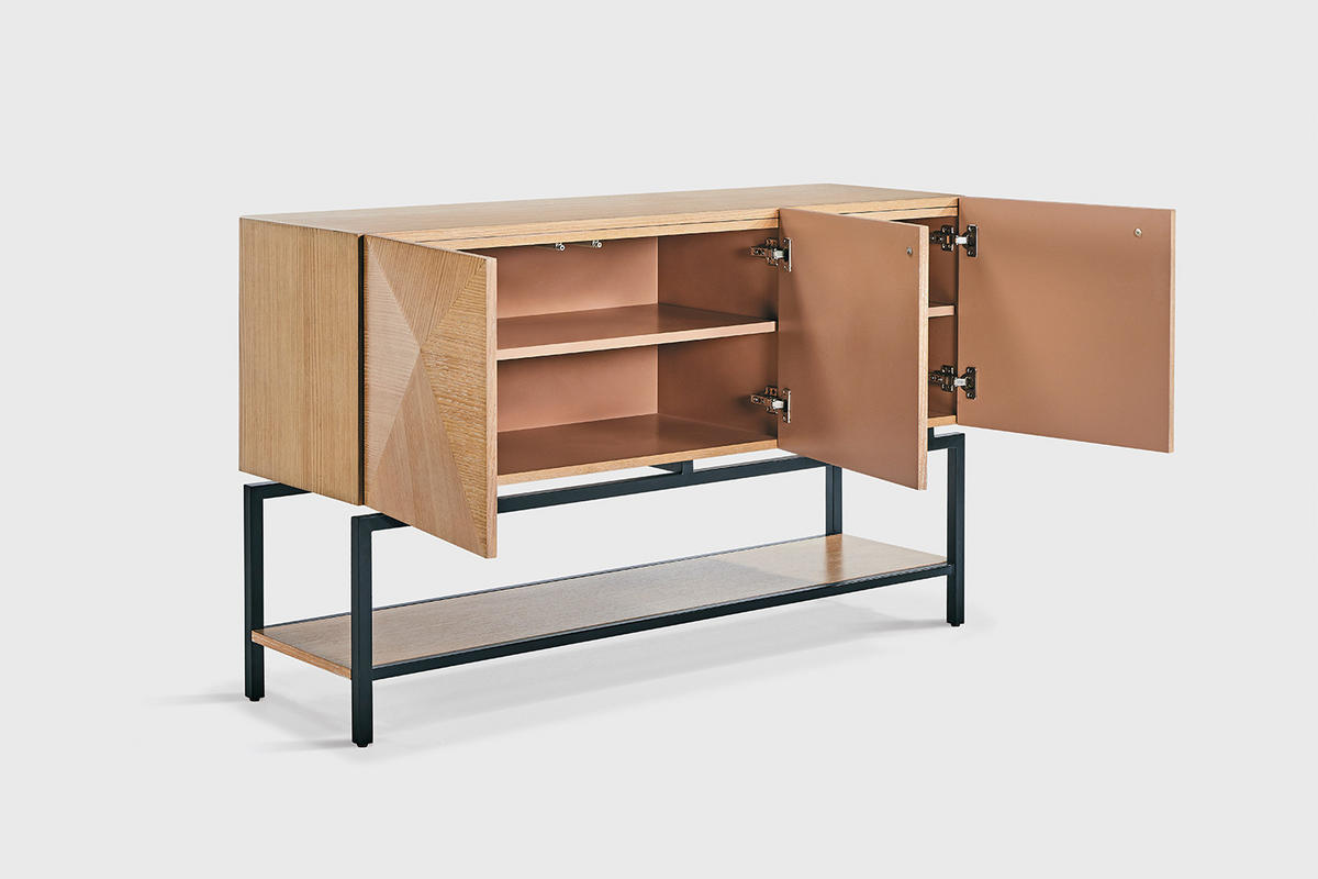 SIDEBOARD ANJO Braun Holz - Schwarz/Braun, Holz/Metall (150/85/40cm) - KAWOLA