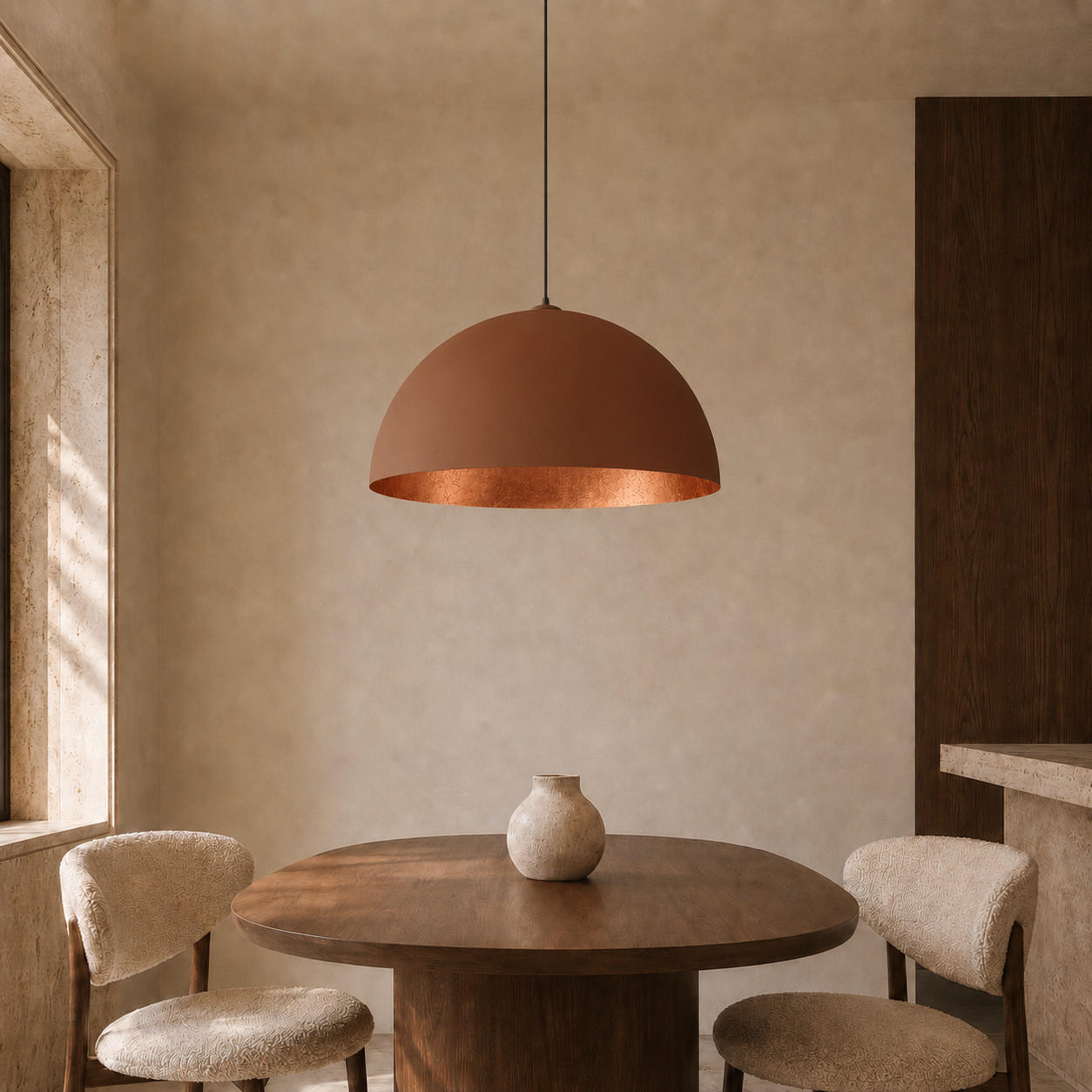 HÄNGELEUCHTE Venice - Braun, Metall (40/40/20cm) - Lumicom