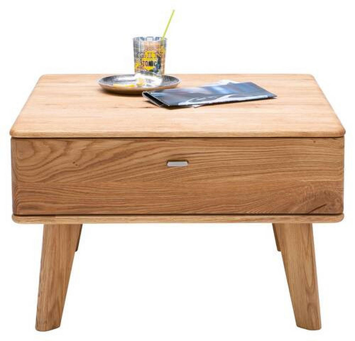 COUCHTISCH in Holz 70/70/45 cm  - Champagner/Eichefarben, KONVENTIONELL, Holz/Metall (70/70/45cm) - Linea Natura