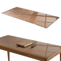 TISCHPLATTE 125x50 cm Natürliche Holzmaserung - Braun, Glas (0.4/125/50cm) - TULUP